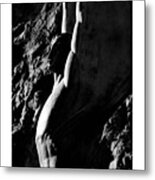 Winged Figure Silhouette. Taken At The Metal Print