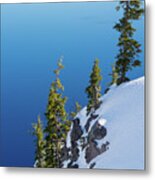 Winter At Crater Lake Metal Print