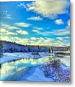 Winter At The Green Bridge 2 Metal Print