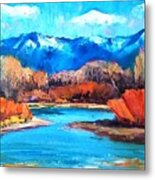 Winter On The Rio Grande Metal Print