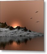 Winter Ocean Scene Metal Print