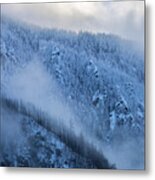 Winter On The Cascade Metal Print