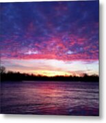 Winter Sunrise On The Wisconsin River Metal Print
