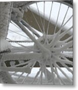 Winter Wheeling Metal Print