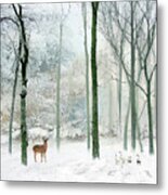 Winter Woodland Metal Print