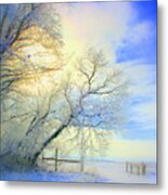 Winters Pretty Presents Metal Print