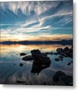 Wispy Cloud Reflections Metal Print