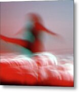 Woman Dancing In Flying Stance Metal Print