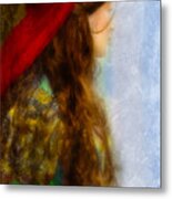 Woman In Medieval Gown Metal Print