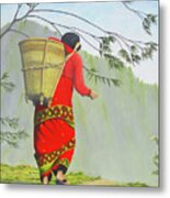 Woman Of Nepal Metal Print