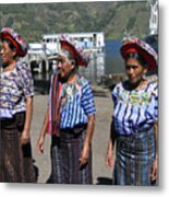 Women Of Santiago Atitlan Guatemala Metal Print