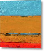 Blue Yellow And Red Art Metal Print