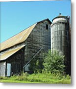 Wooden Silo Metal Print