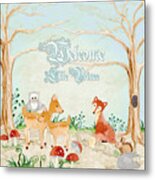 Woodland Fairy Tale - Welcome Little Prince Metal Print