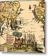 World Map 1707 Metal Print