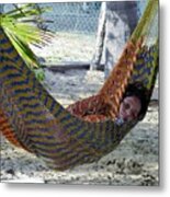 Wrapped In The Hammock Metal Print