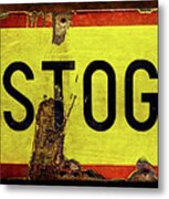 Wwii Bastogne Town Sign Metal Print