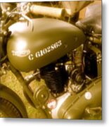 Wwii Triumph Despatch Rider Motorcycle Metal Print