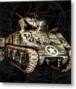 Wwii Western Europe Battlefield Tanks Metal Print