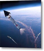 X-20 Spaceplane Into Orbit Metal Print