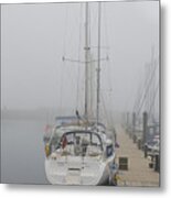 Yacht Doesn't Go In The Fog Metal Print