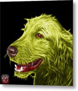 Yellow Golden Retriever Dog Art- 5421 - Bb Metal Print