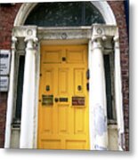 Yellow Irish Door Metal Print