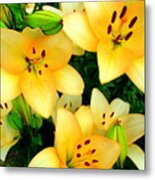 Yellow Lilies 3 Metal Print