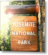 Yosemite National Park Sign Metal Print