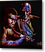 Young Boxer And Soon  To Be World Champion Mike Tyson And Trainer Cus Damato Ii Metal Print