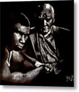 Young Boxer And Soon To Be World Champion Mike Tyson And Trainer Cus Damato Metal Print