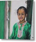 Young Girl Metal Print