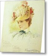 Young Lady From Paris 4 Metal Print