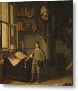 Young Man In A Study Metal Print