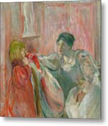 Young Woman And Child Metal Print