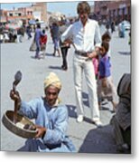 Yves Saint Laurent In Marrakech Metal Print