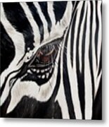 Zebra Eye Metal Print