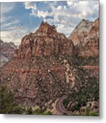 Zion National Park Switchback Road Metal Print
