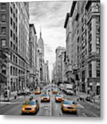5th Avenue Nyc Traffic Metal Print