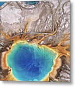 Aerial View Of Grand Prismatic Spring #1 Metal Print