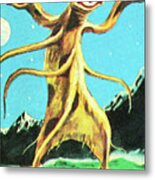 Alien Monster With 3 Eyes #1 Metal Print