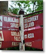 Animal Kingdom Directional Sign #1 Metal Print