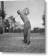 Ben Hogan Swinging Golf Club #1 Metal Print