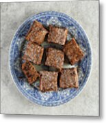 Blondie Brownies With Powdered Sugar #1 Metal Print