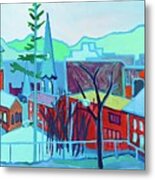 Blue Burlington Metal Print