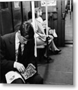 Bobby Fischer On The Subway #1 Metal Print