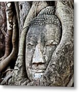 Buddha Head Wrapped In A Tree #1 Metal Print