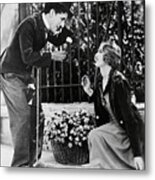 Charlie Chaplin And Virginia Cherrill In City Lights -1931-. #1 Metal Print