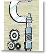 Clamp And Gears #1 Metal Print