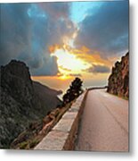Coastal Road On The Island Of Corsica #1 Metal Print
